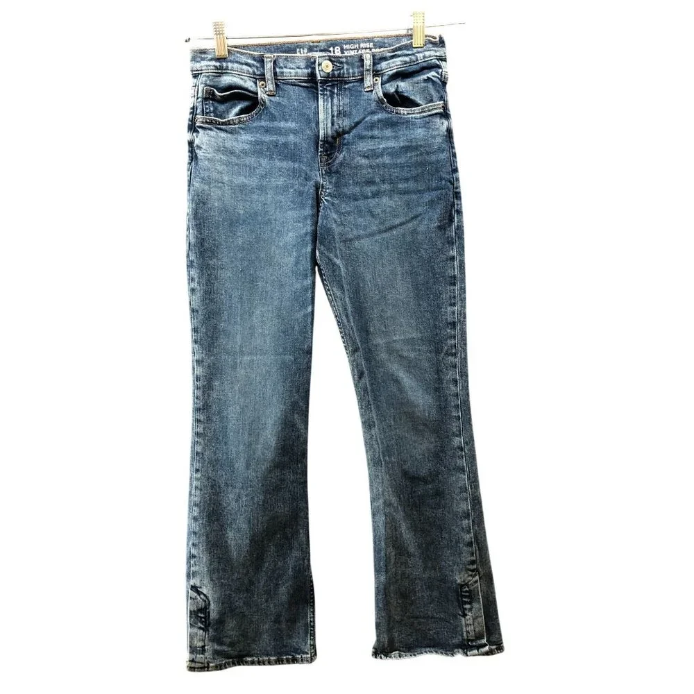 Gap Teen Girls Size 18‎ High Rise Vintage Boot Cut Jeans Medium Wash Blue